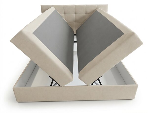 Tapecirani krevet boxspring DIRELIS TRINITY 140x200 cm bež. Madrac: Bonell opružni madrac