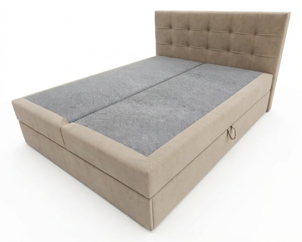 Tapecirani krevet boxspring DIRELIS TRINITY 140x200 cm bež. Madrac: Bonell opružni madrac