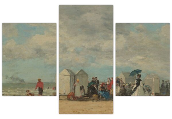 Slika - Eugène Boudin, Beach Scene, reprodukcije (90x60 cm)