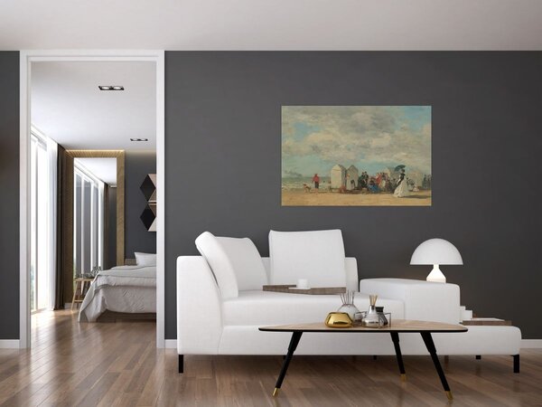 Slika - Eugène Boudin, Beach Scene, reprodukcije (90x60 cm)