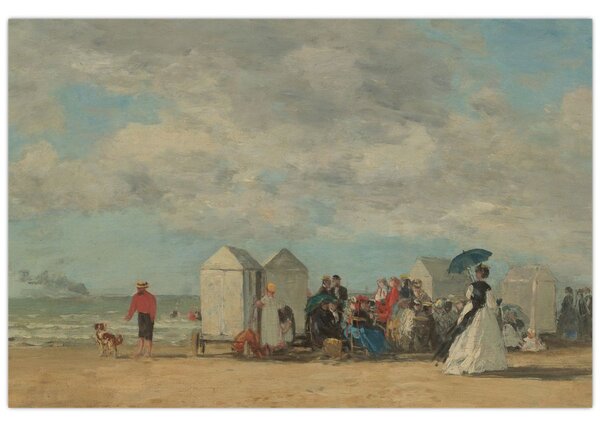 Slika - Eugène Boudin, Beach Scene, reprodukcije (90x60 cm)