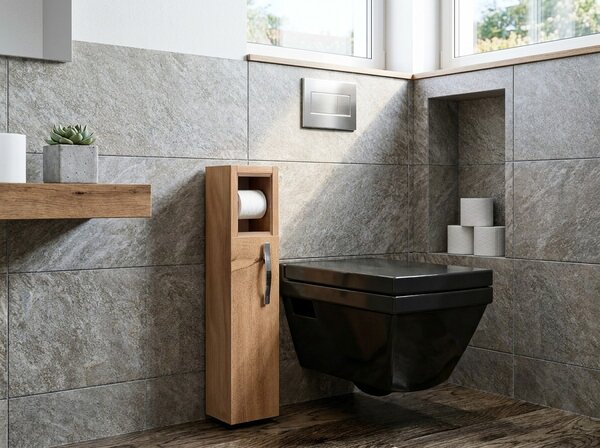 Kupaonski ormarić za WC LUMERO, hrast