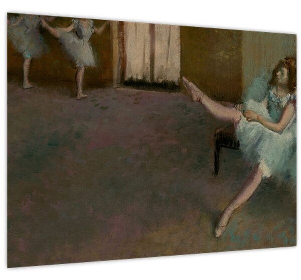 Staklena slika - Edgar Degas, Before the Ballet, reprodukcije (70x50 cm)