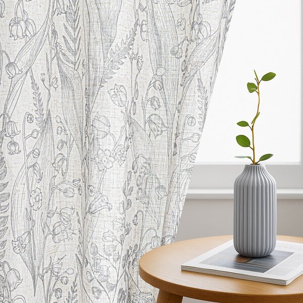 Svijetlo siva zavjesa 135x250 cm Selvetia – Restilo