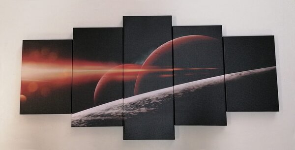 5-dijelna slika planeti u galaksiji