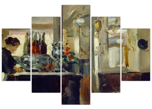 Slika - Style of Edouard Manet, Bon Bock Cafe, reprodukcije (150x105 cm)
