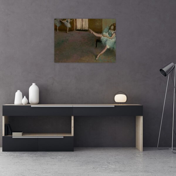 Staklena slika - Edgar Degas, Before the Ballet, reprodukcije (70x50 cm)