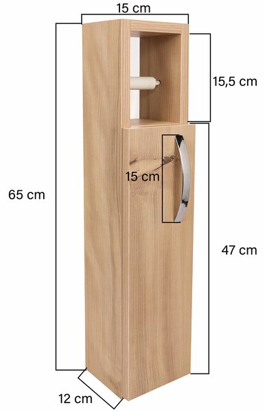Kupaonski ormarić za WC LUMERO, hrast