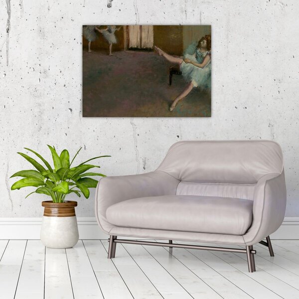 Staklena slika - Edgar Degas, Before the Ballet, reprodukcije (70x50 cm)
