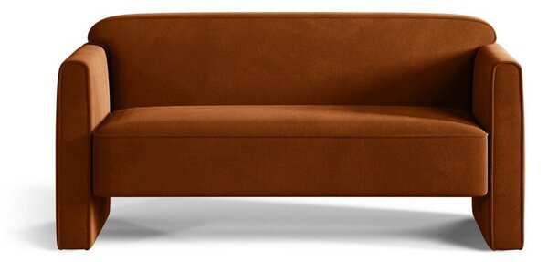 Baršunasti sofa boja terakote 140 cm Abby – Micadoni