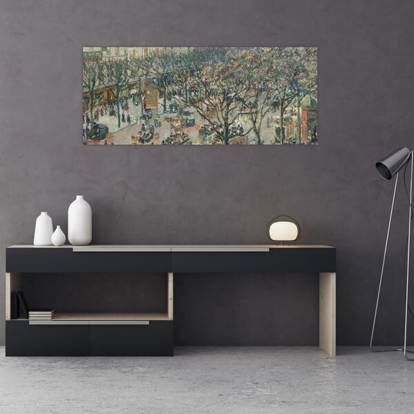 Slika - Camille Pissarro, Boulevard des Italiens, Morning, Sunlight, reprodukcije (120x50 cm)