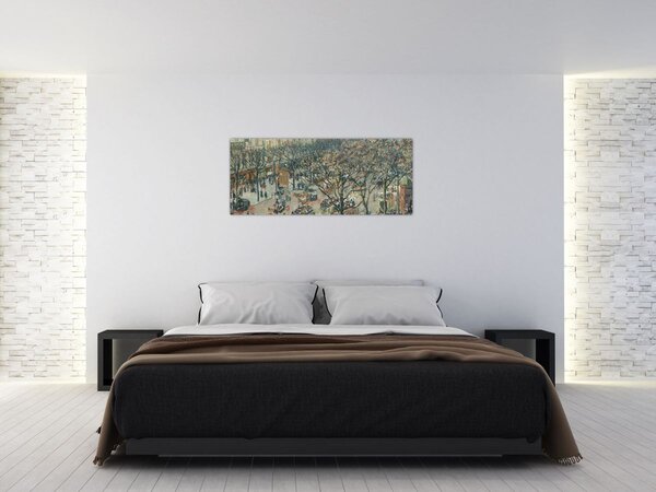 Slika - Camille Pissarro, Boulevard des Italiens, Morning, Sunlight, reprodukcije (120x50 cm)