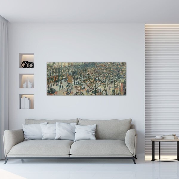 Slika - Camille Pissarro, Boulevard des Italiens, Morning, Sunlight, reprodukcije (120x50 cm)