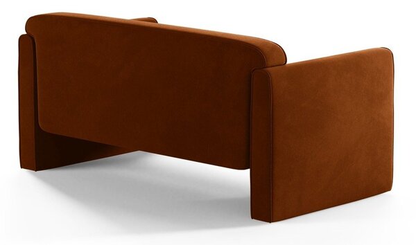 Baršunasti sofa boja terakote 140 cm Abby – Micadoni