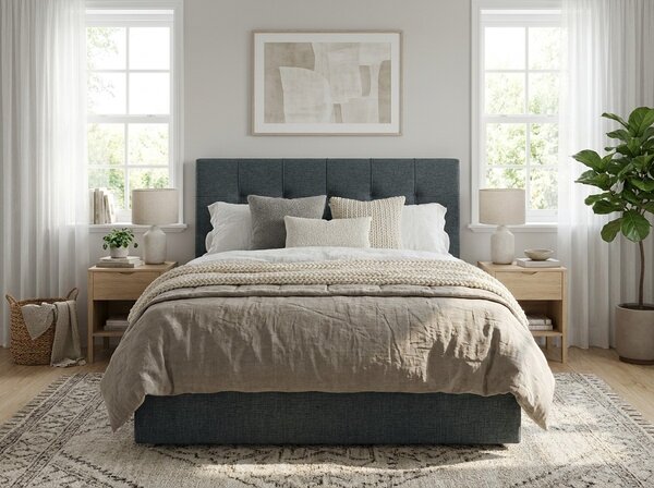 Tapecirani krevet boxspring DIRELIS VIBE 140x200 cm tamno siva Madrac: Bonell opružni madrac