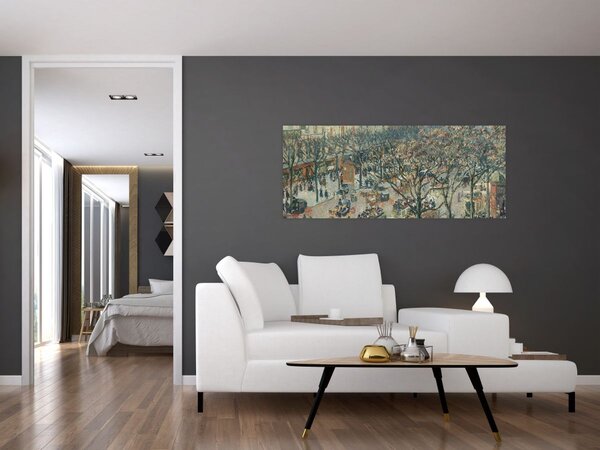 Slika - Camille Pissarro, Boulevard des Italiens, Morning, Sunlight, reprodukcije (120x50 cm)