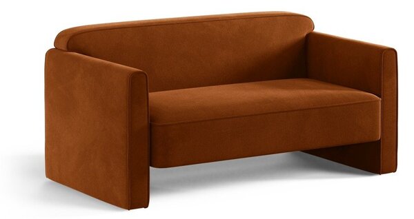 Baršunasti sofa boja terakote 140 cm Abby – Micadoni