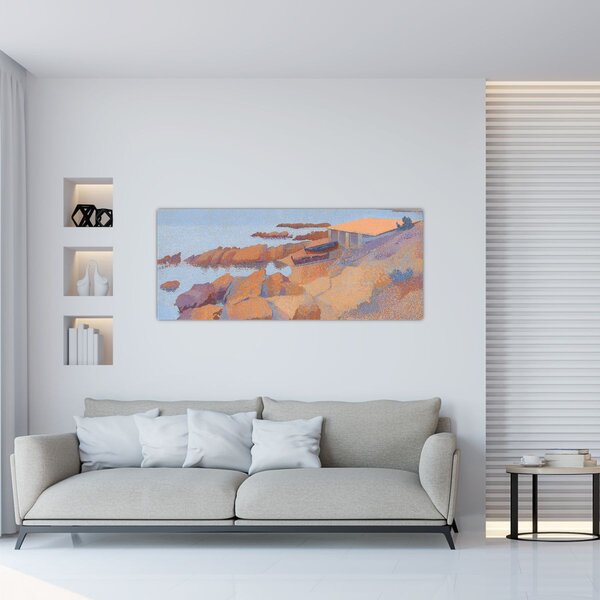 Slika - Henri Edmond Cross, Calanque des Antibois, reprodukcije (120x50 cm)