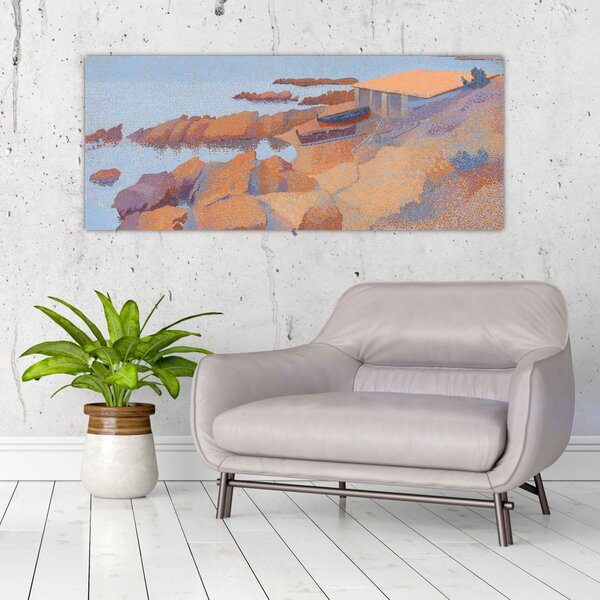 Slika - Henri Edmond Cross, Calanque des Antibois, reprodukcije (120x50 cm)