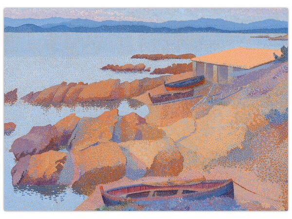 Staklena slika - Henri Edmond Cross, Calanque des Antibois, reprodukcije (70x50 cm)