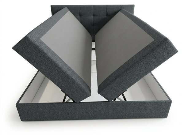 Tapecirani krevet boxspring DIRELIS VIBE 140x200 cm tamno siva Madrac: Bonell opružni madrac