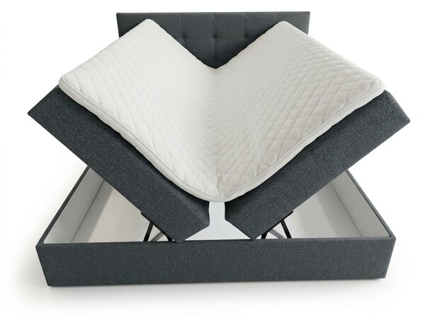 Tapecirani krevet boxspring DIRELIS VIBE 140x200 cm tamno siva Madrac: Bonell opružni madrac