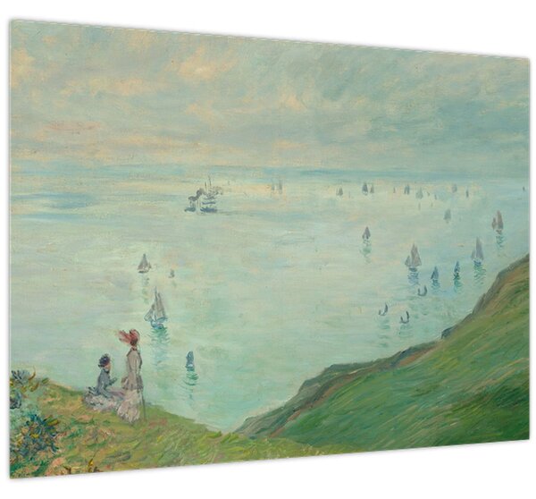 Staklena slika - Henri Fantin-Latour, Cliffs at Pourville, reprodukcije (70x50 cm)