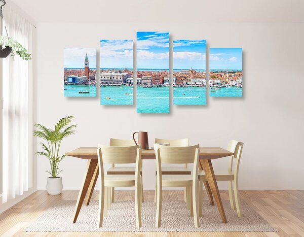 5-dijelna slika pogled na Veneciju