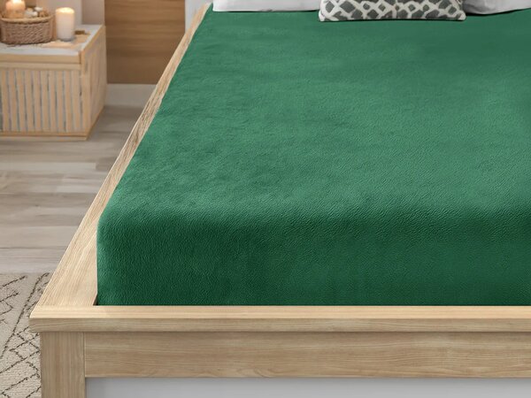 Plahta mikropliš SOFT 90x200 cm tamno zelena