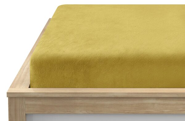Plahta mikropliš SOFT 90x200 cm gorušičasta