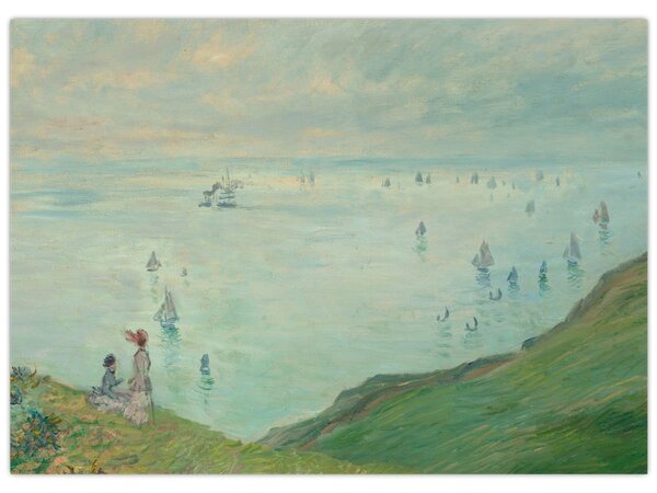 Staklena slika - Henri Fantin-Latour, Cliffs at Pourville, reprodukcije (70x50 cm)
