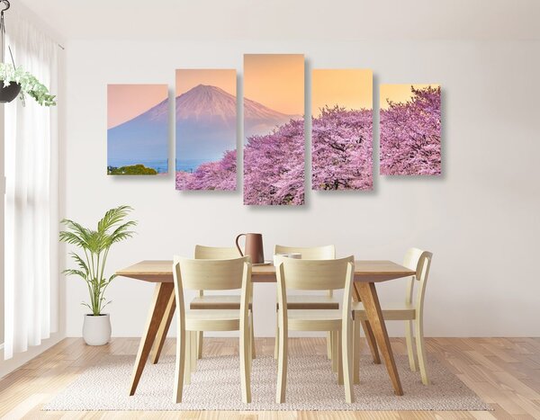 5-dijelna slika prekrasni Japan