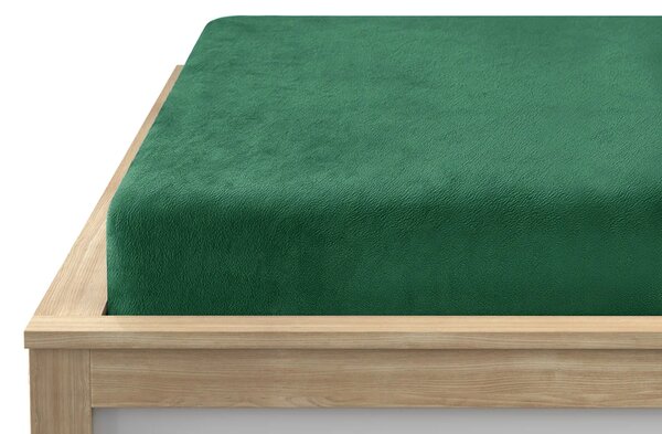 Plahta mikropliš SOFT 90x200 cm tamno zelena