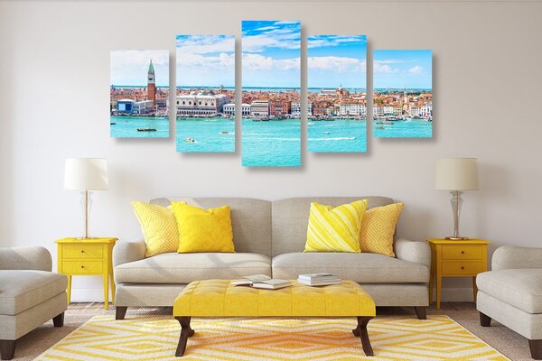 5-dijelna slika pogled na Veneciju