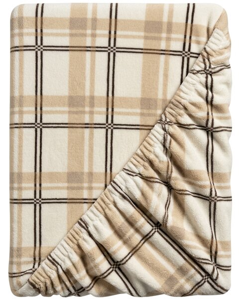 Plahta od mikropliša PLAID 160x200 cm kremasta