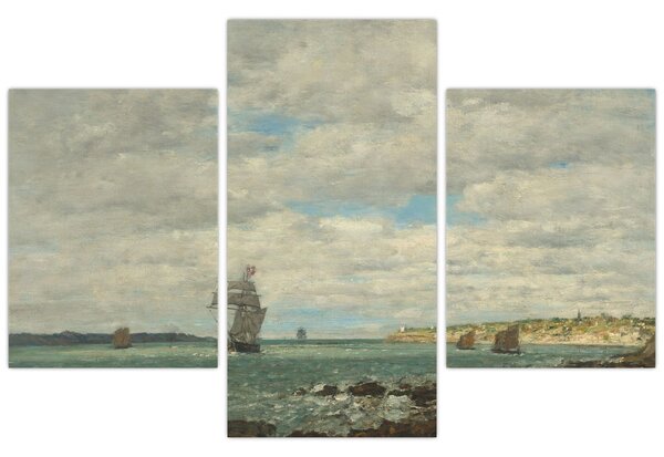 Slika - Eugène Boudin, Coast of Brittany, reprodukcije (90x60 cm)