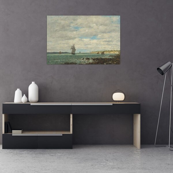 Slika - Eugène Boudin, Coast of Brittany, reprodukcije (90x60 cm)