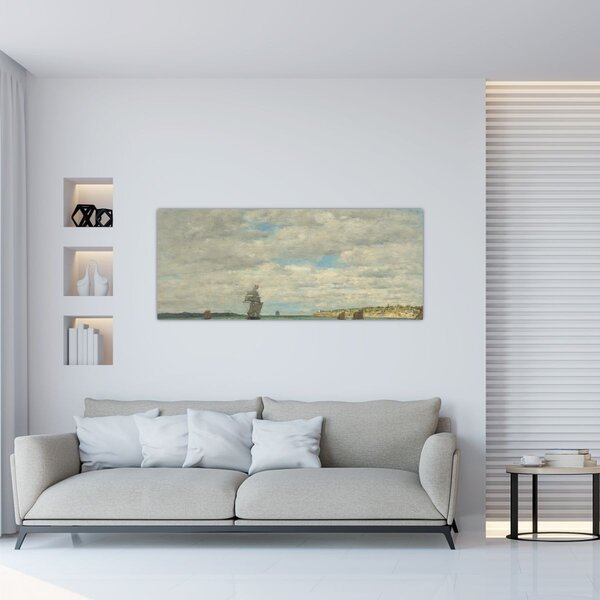 Slika - Eugène Boudin, Coast of Brittany, reprodukcije (120x50 cm)