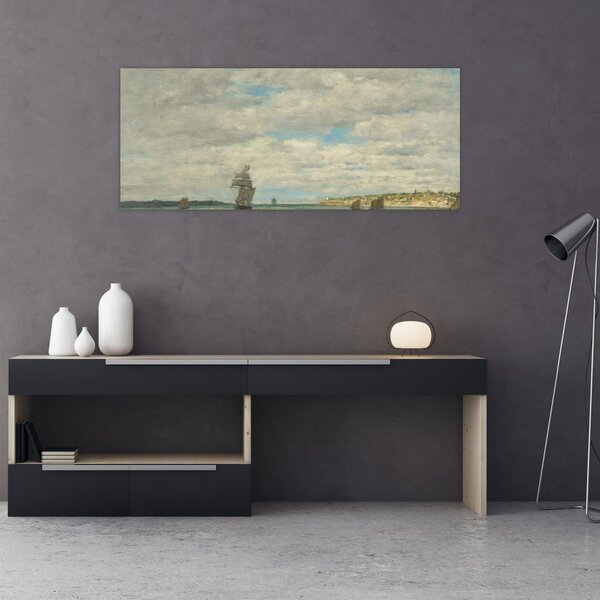 Slika - Eugène Boudin, Coast of Brittany, reprodukcije (120x50 cm)