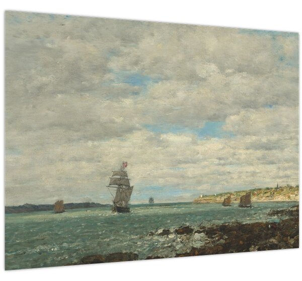 Slika - Eugène Boudin, Coast of Brittany, reprodukcije (70x50 cm)