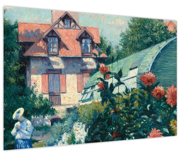 Slika - Gustave Caillebotte, Dahlias, Garden at Petit Gennevilliers, reprodukcije (90x60 cm)