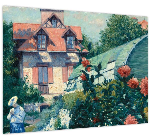 Slika - Gustave Caillebotte, Dahlias, Garden at Petit Gennevilliers, reprodukcije (70x50 cm)