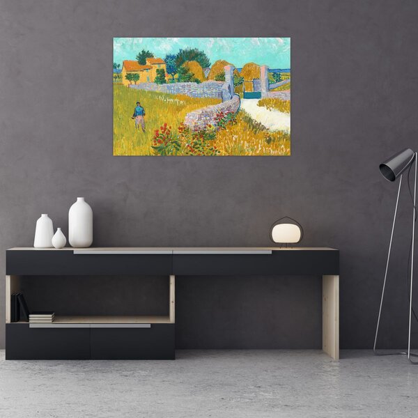 Slika - Vincent van Gogh, Farmhouse in Provence, reprodukcije (90x60 cm)