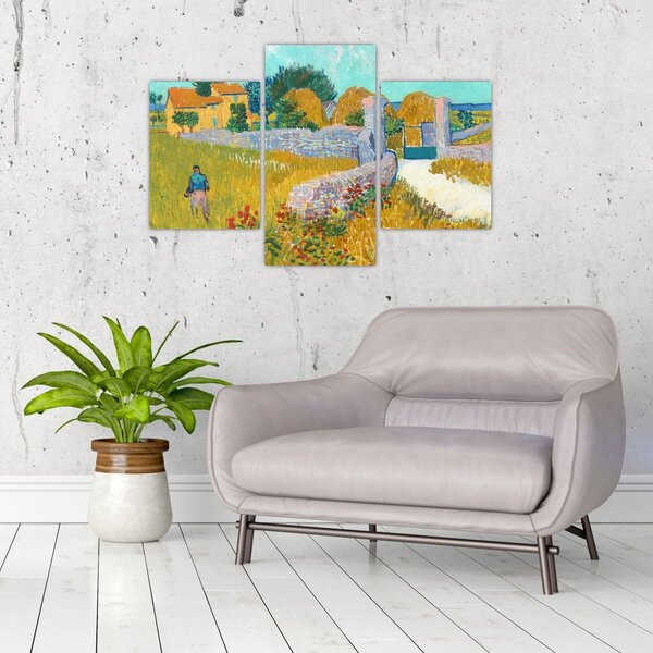 Slika - Vincent van Gogh, Farmhouse in Provence, reprodukcije (90x60 cm)