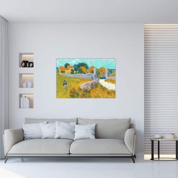 Slika - Vincent van Gogh, Farmhouse in Provence, reprodukcije (90x60 cm)