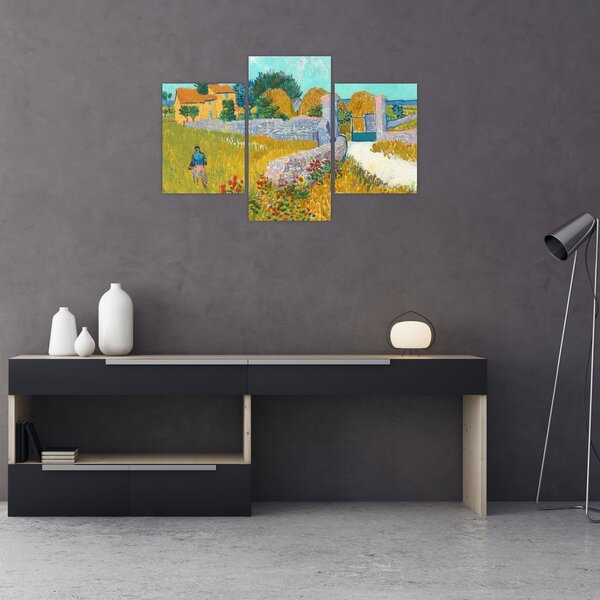 Slika - Vincent van Gogh, Farmhouse in Provence, reprodukcije (90x60 cm)