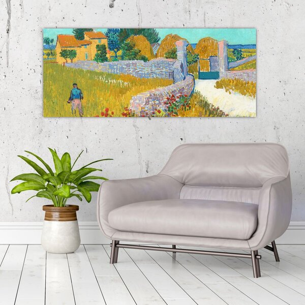 Slika - Vincent van Gogh, Farmhouse in Provence, reprodukcije (120x50 cm)