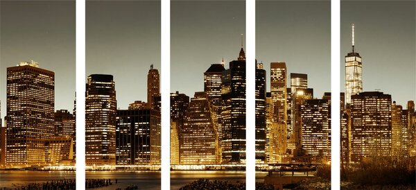 5-dijelna slika centar New Yorka