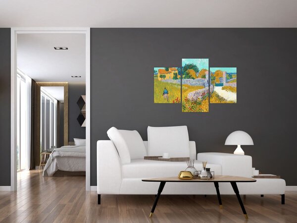 Slika - Vincent van Gogh, Farmhouse in Provence, reprodukcije (90x60 cm)