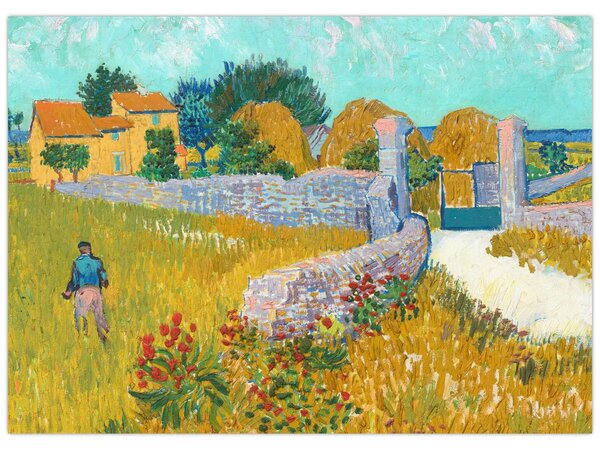 Slika - Vincent van Gogh, Farmhouse in Provence, reprodukcije (70x50 cm)